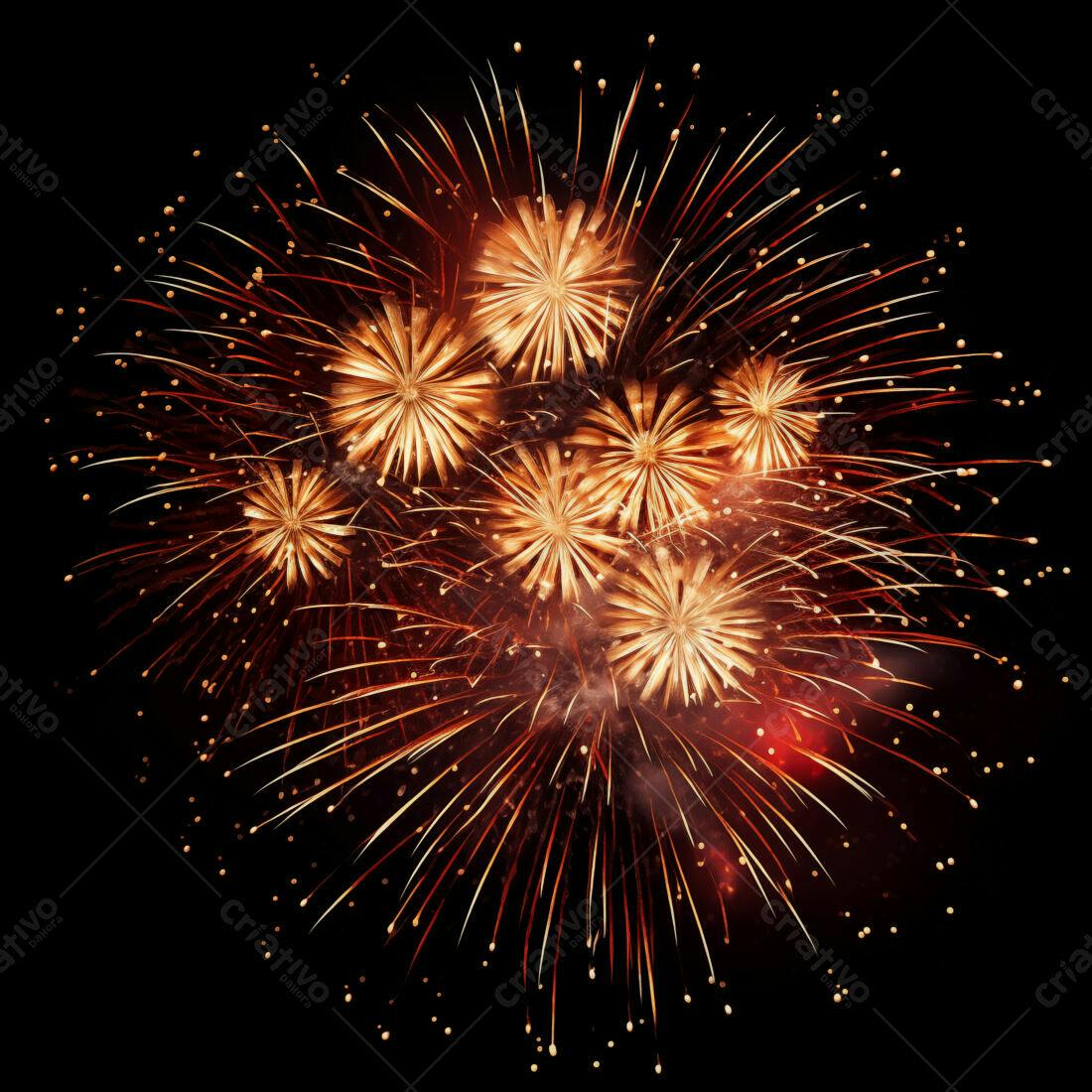 Textura Fogo de Artifício Dourado para Fundo