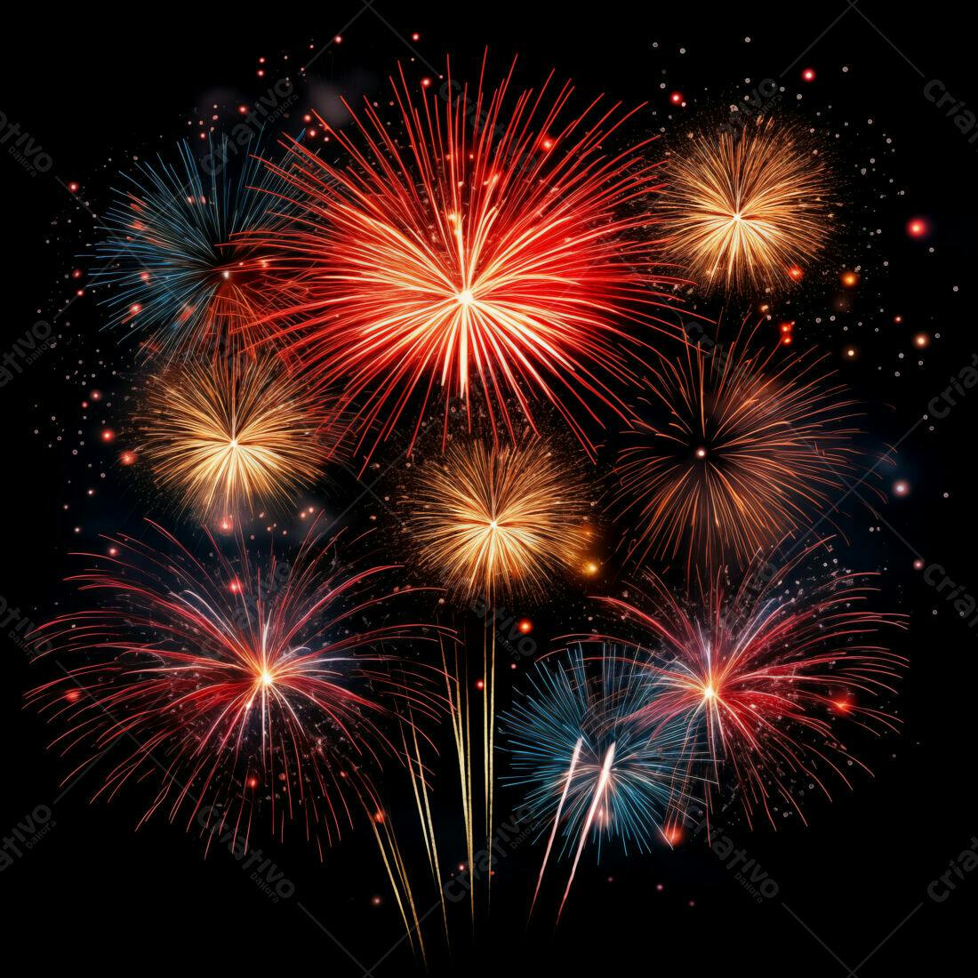 Textura Fogo de Artifício para Fundo Festivo