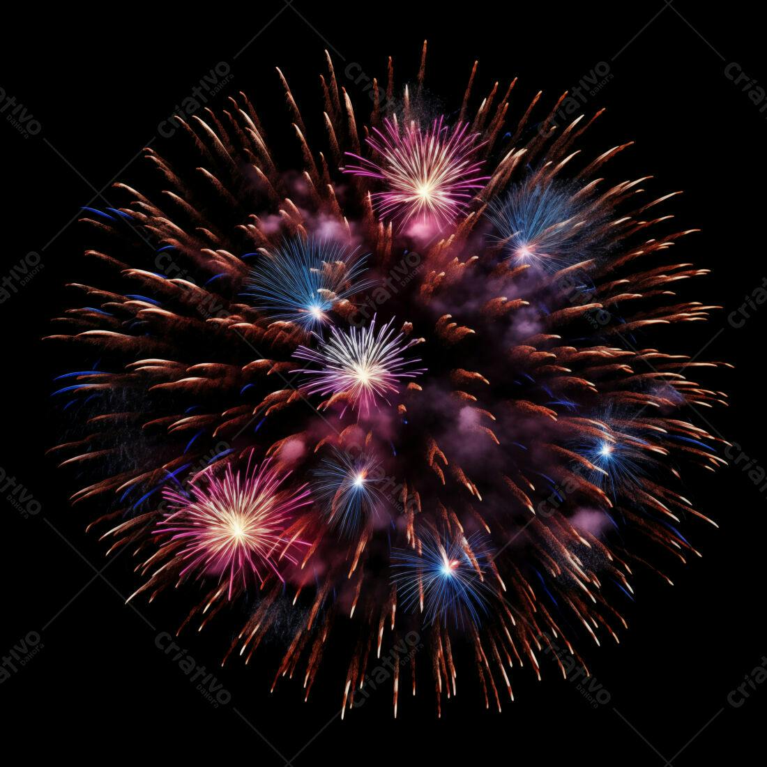 Textura Fogos de Artifício Coloridos para Fundo