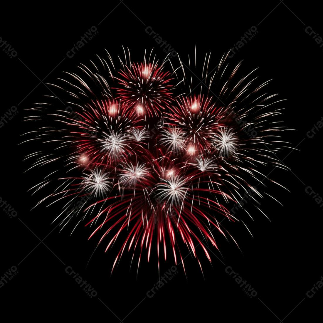 Textura Fogo de Artifício Vermelho e Branco para Fundo