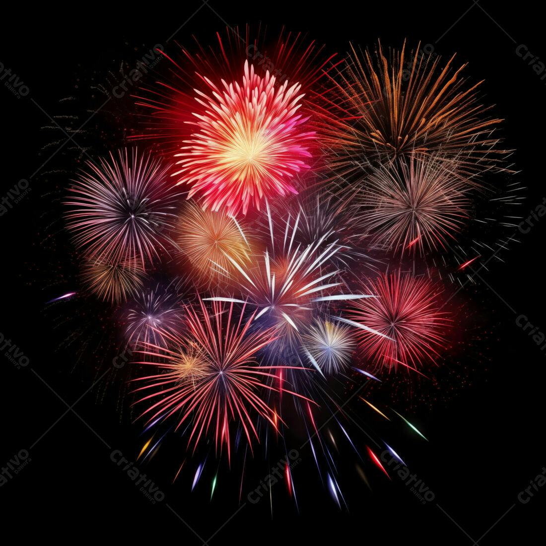 Textura Fogo de Artifício para Fundo Festivo