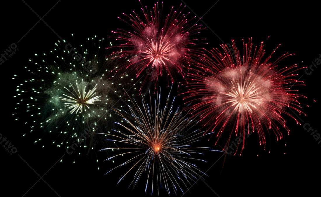 Textura Fogo de Artifício para Fundo Festivo