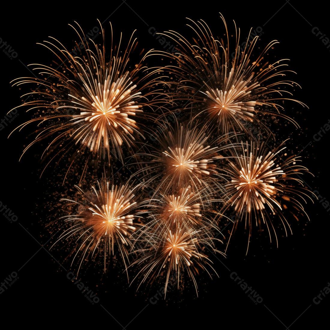 Textura Fogo de Artifício Dourado para Fundo