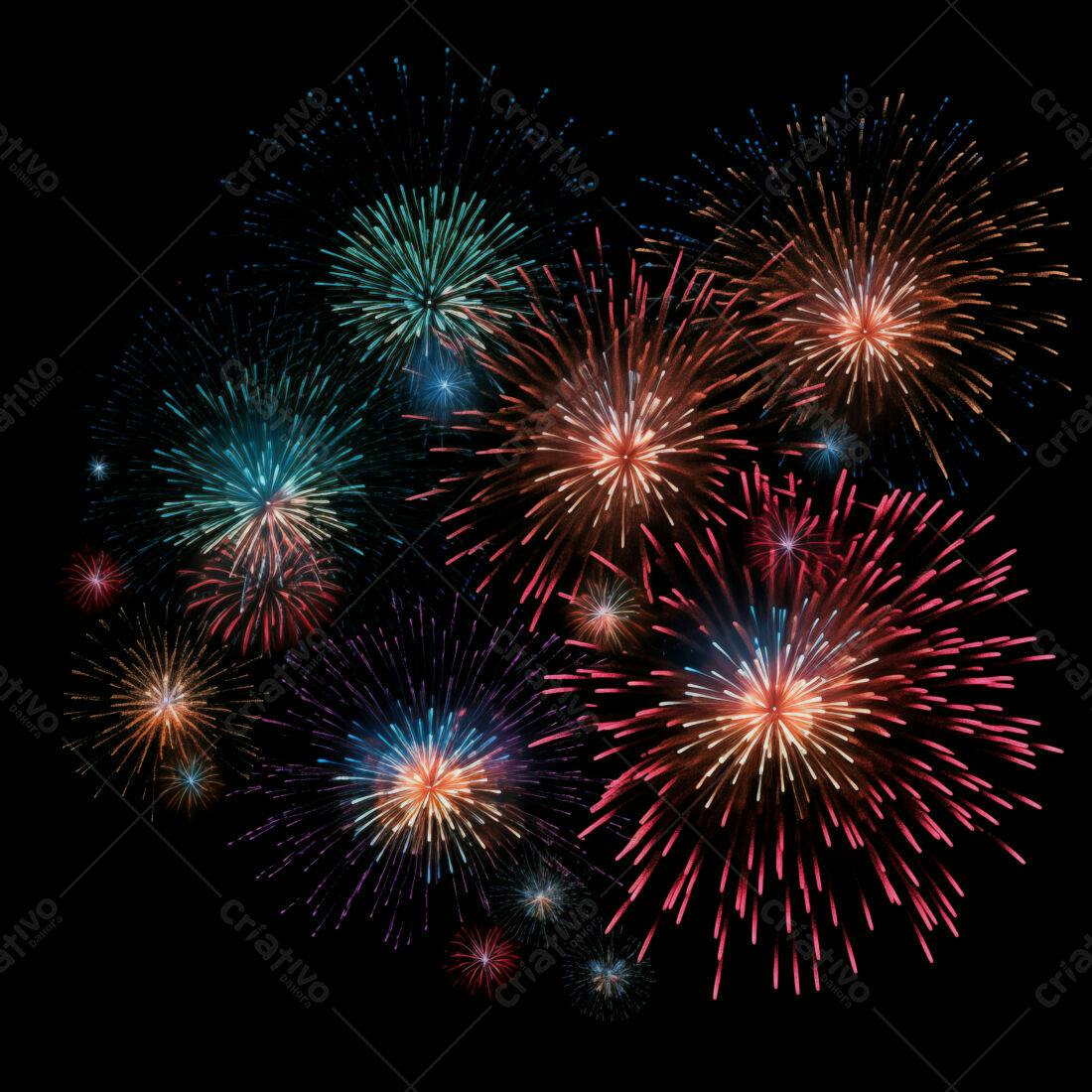 Textura Fogo de Artifício para Fundo Festivo