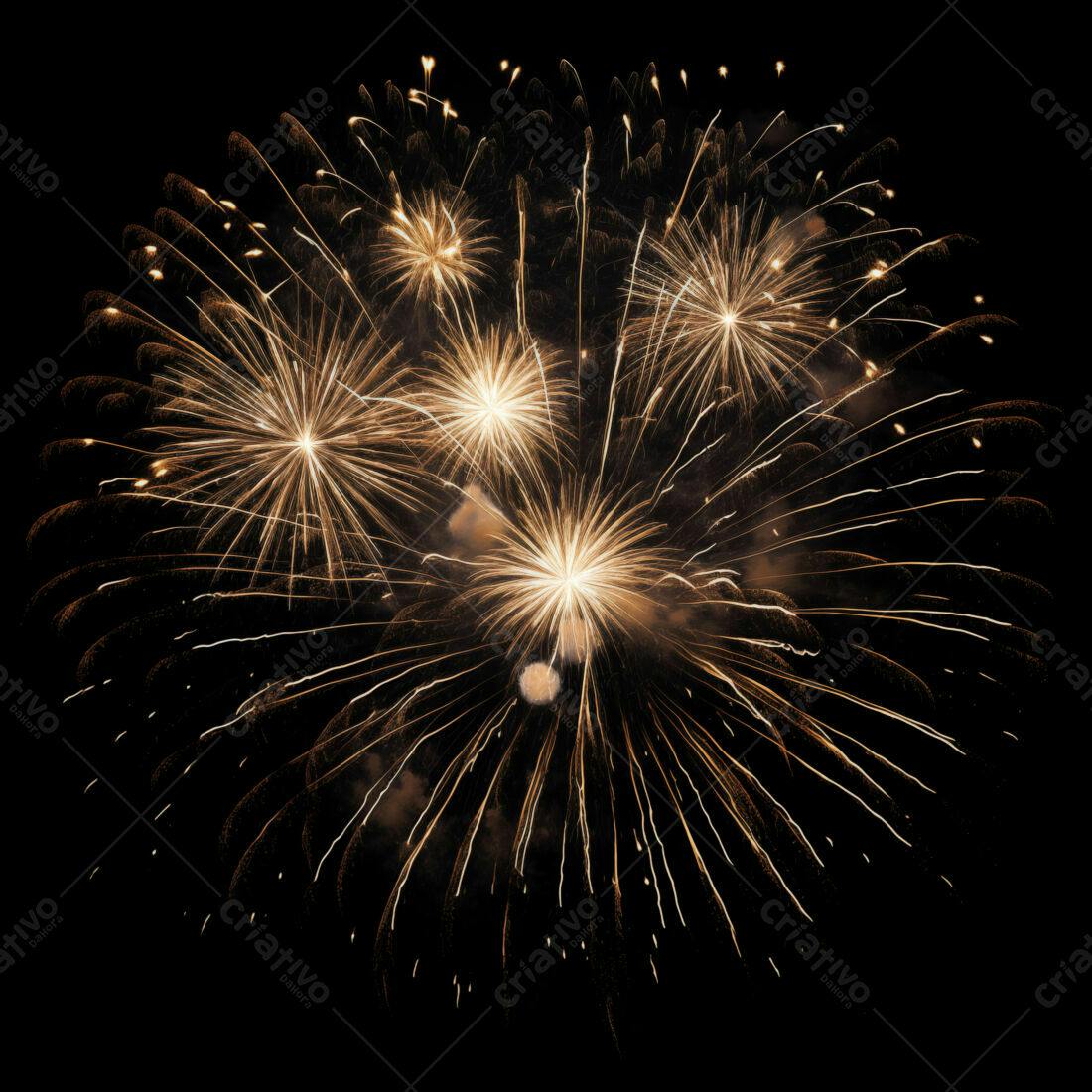 Textura Fogo de Artifício Dourado para Fundo