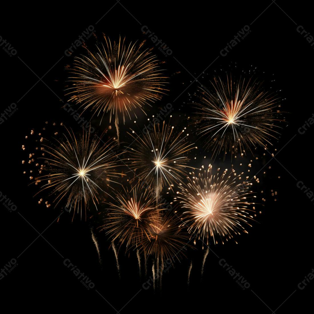 Textura Fogo de Artifício Dourado para Fundo