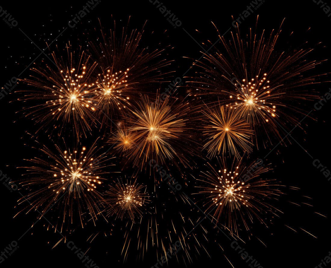 Textura Fogo de Artifício Dourado para Fundo