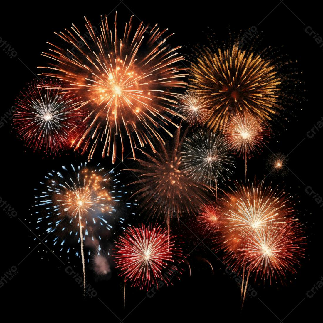 Textura Fogos de Artifício para Fundo Festivo