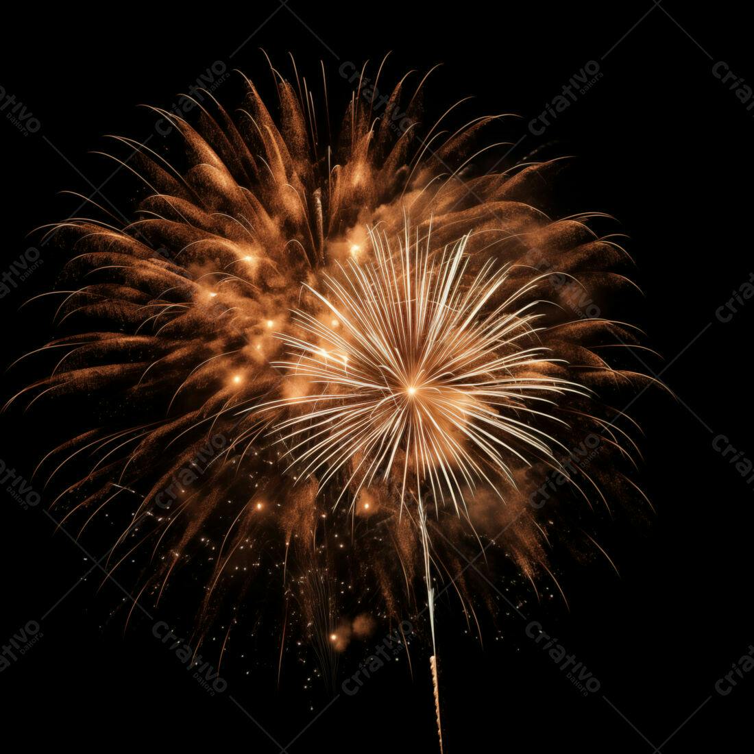 Textura Fogo de Artifício Dourado para Fundo