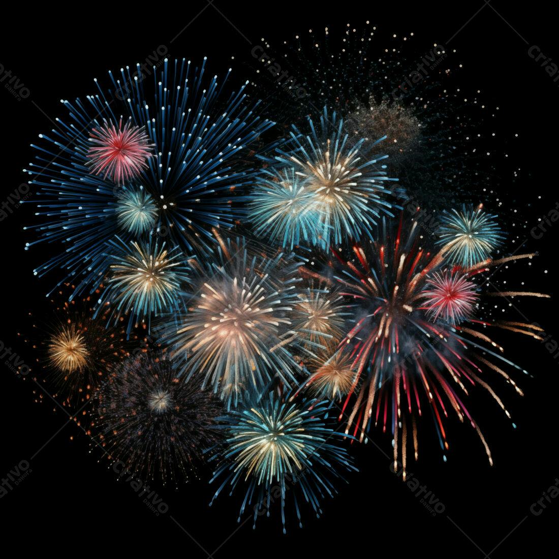 Textura Fogo de Artifício para Fundo Festivo