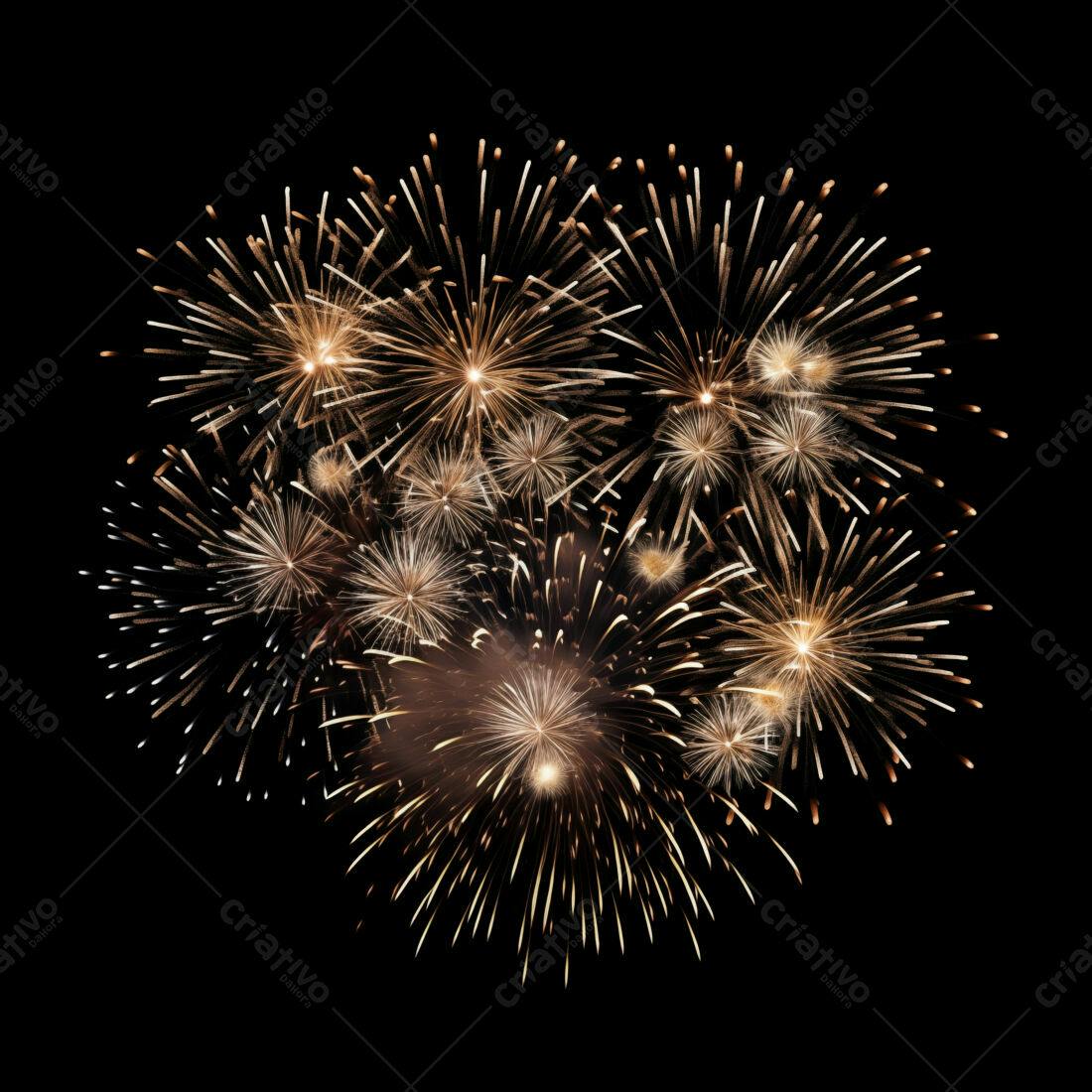 Textura Fogo de Artifício Dourado para Fundo