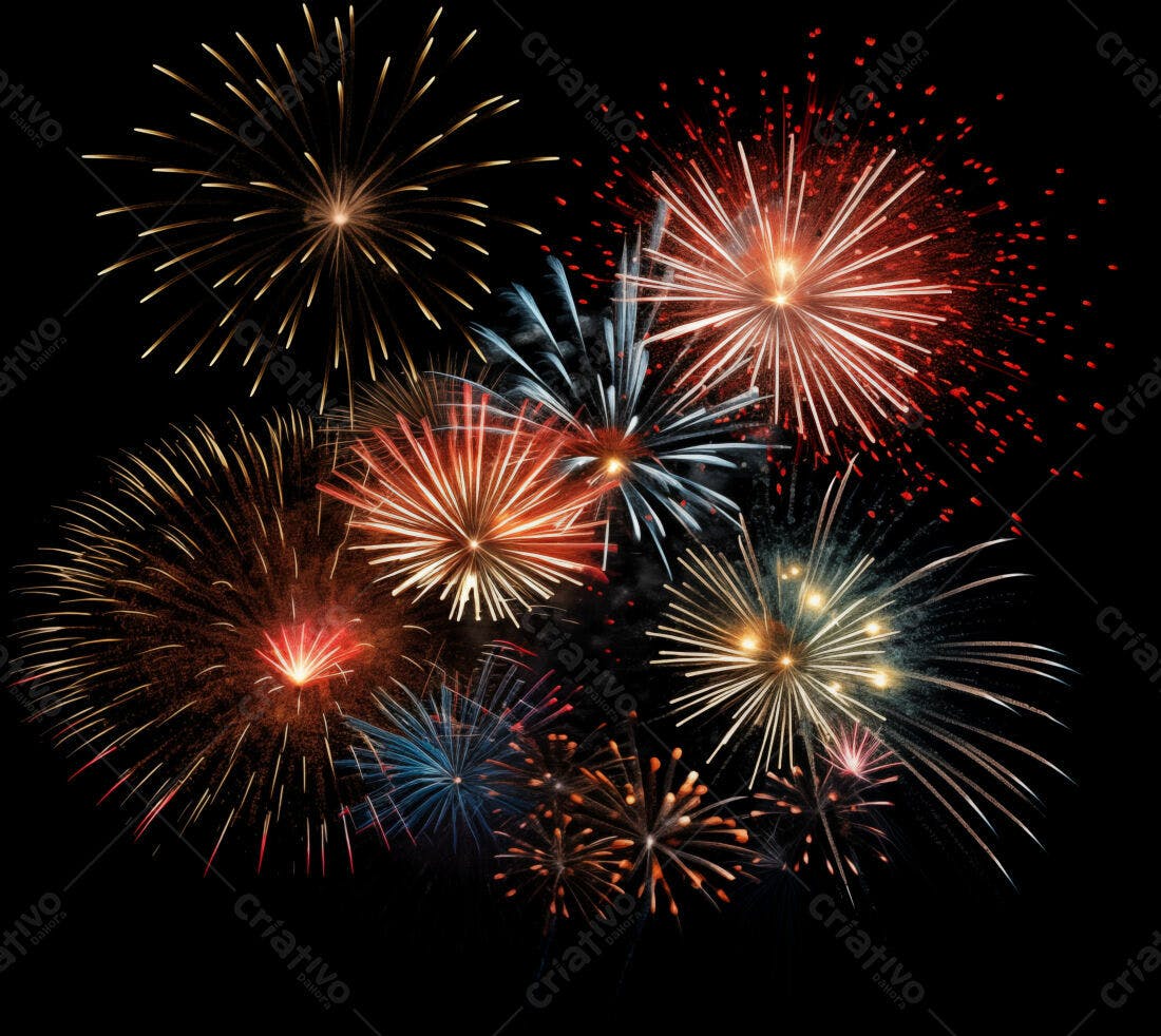 Textura Fogo de Artifício para Fundo Festivo