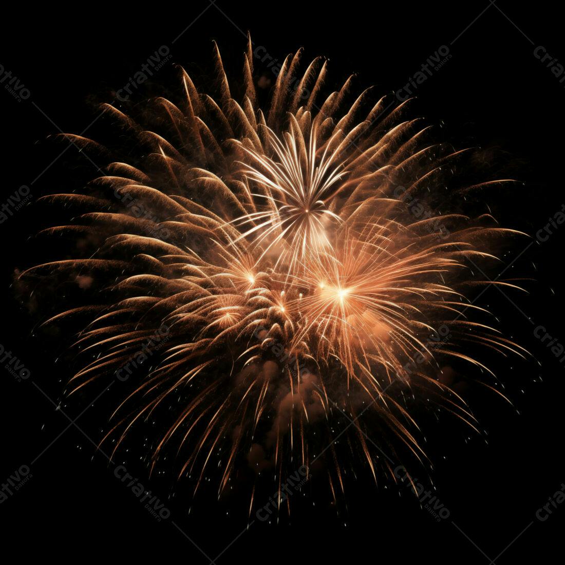 Textura Fogo de Artifício Dourado para Fundo
