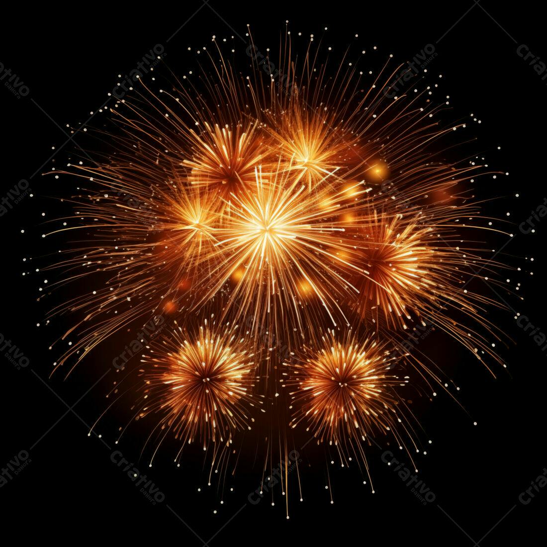 Textura Fogo de Artifício Dourado para Fundo