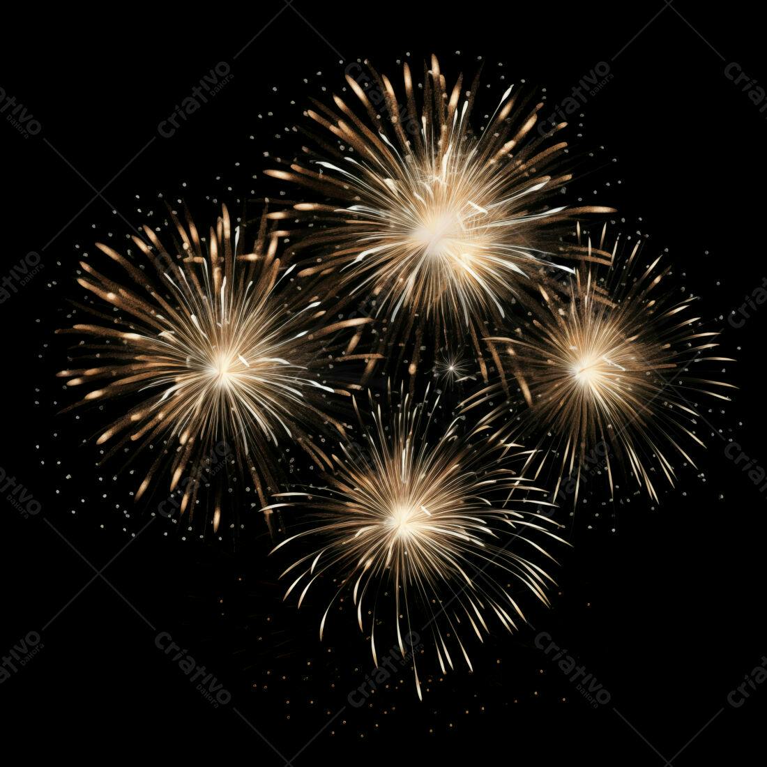 Textura Fogo de Artifício Dourado para Fundo