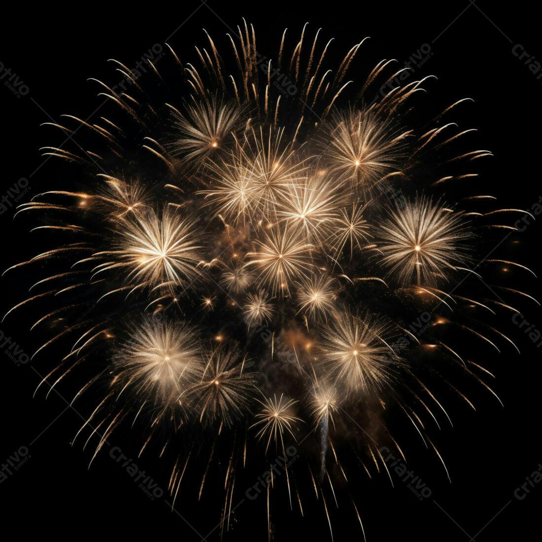 Textura Fogo de Artifício Dourado para Fundo