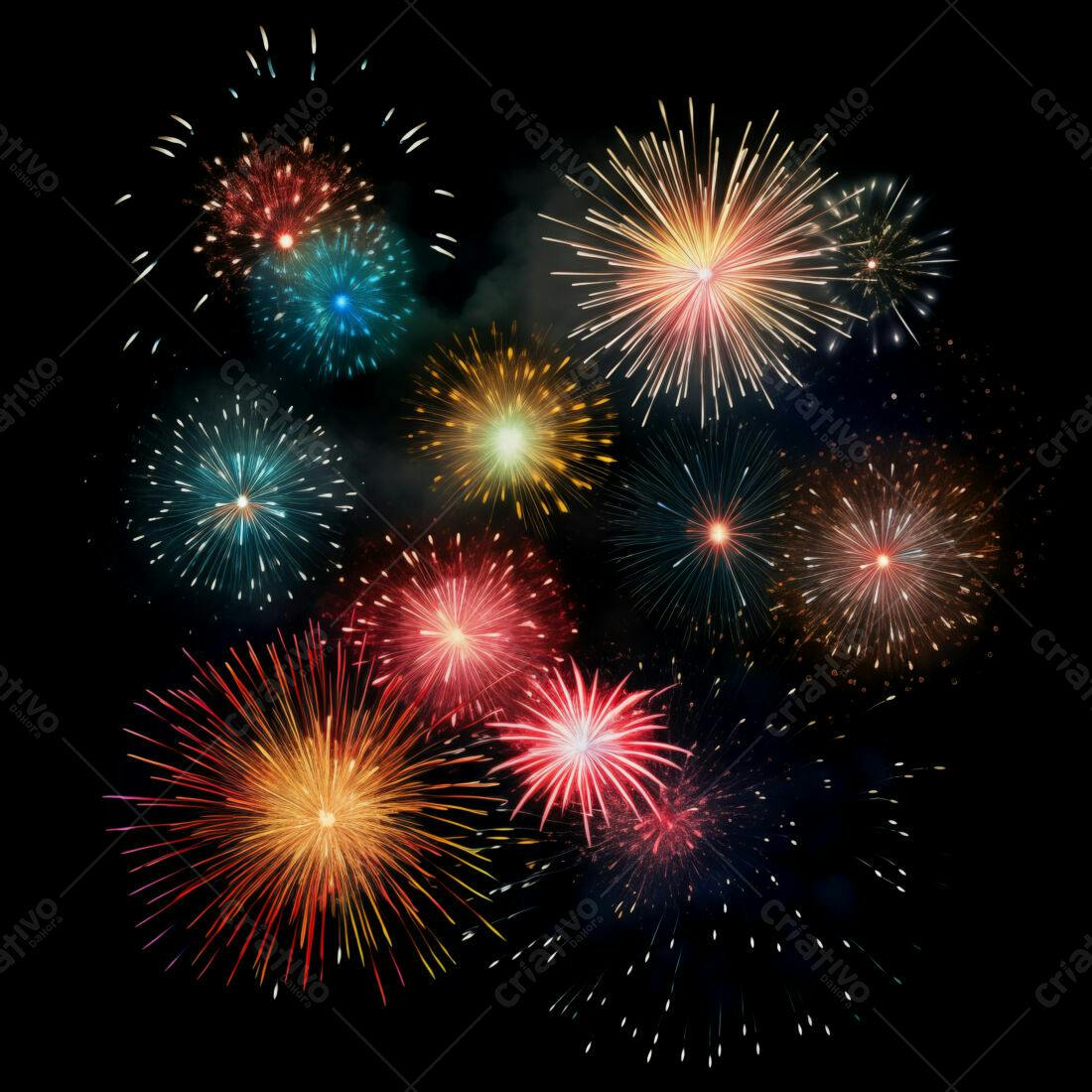 Textura Fogos de Artifício Coloridos para Fundo
