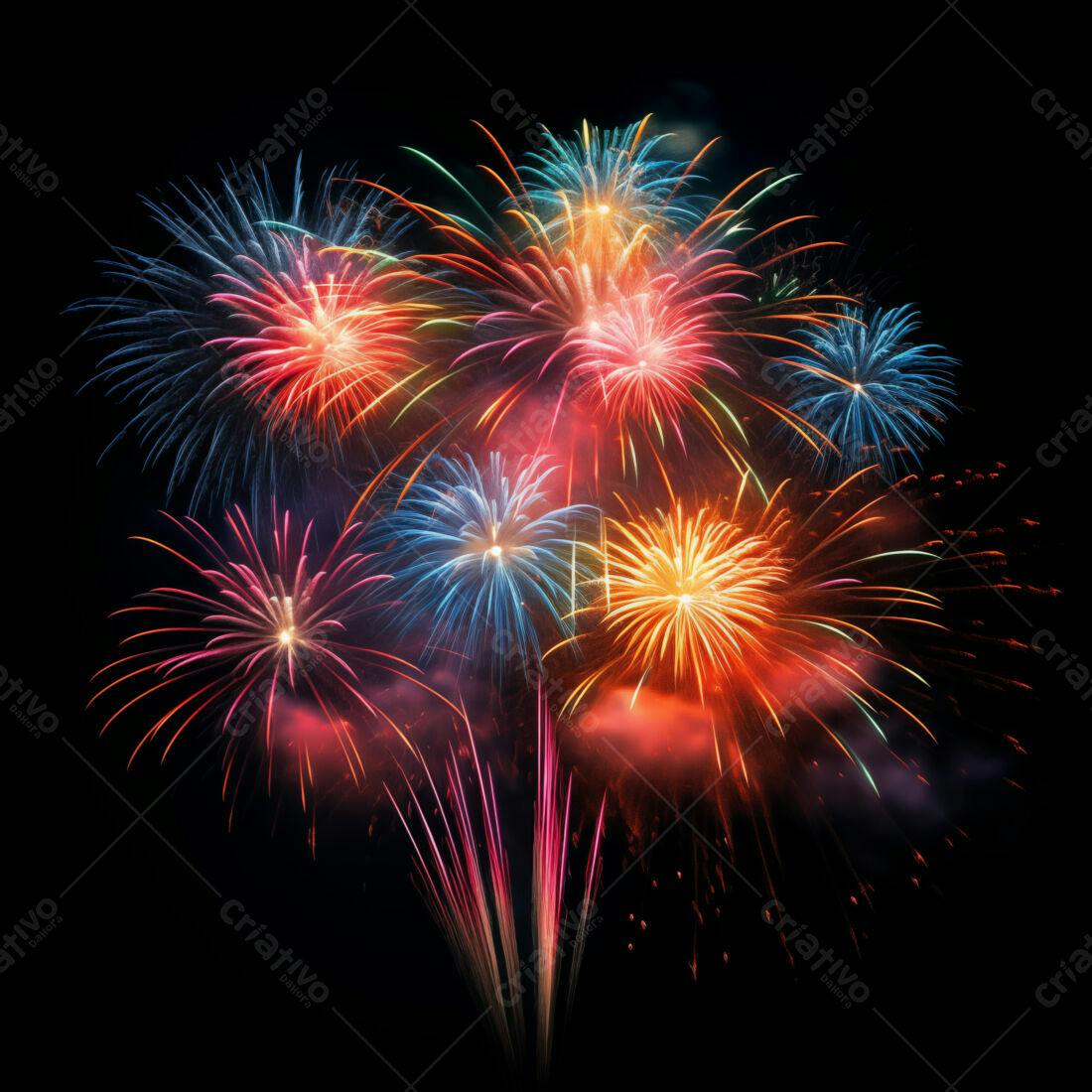 Textura Fogos de Artifício Coloridos para Fundo