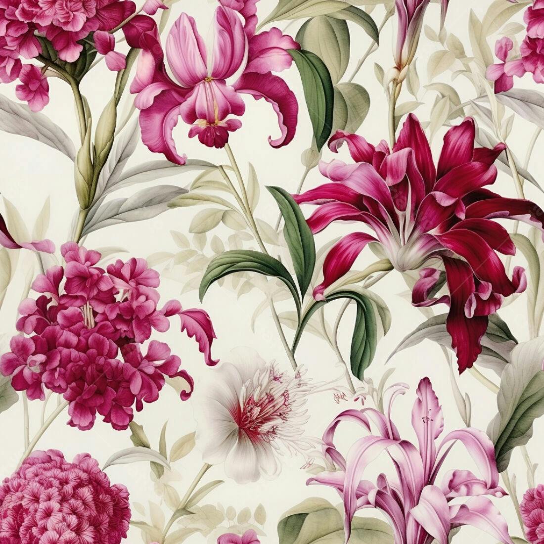 Textura floral romântica para papel de parede