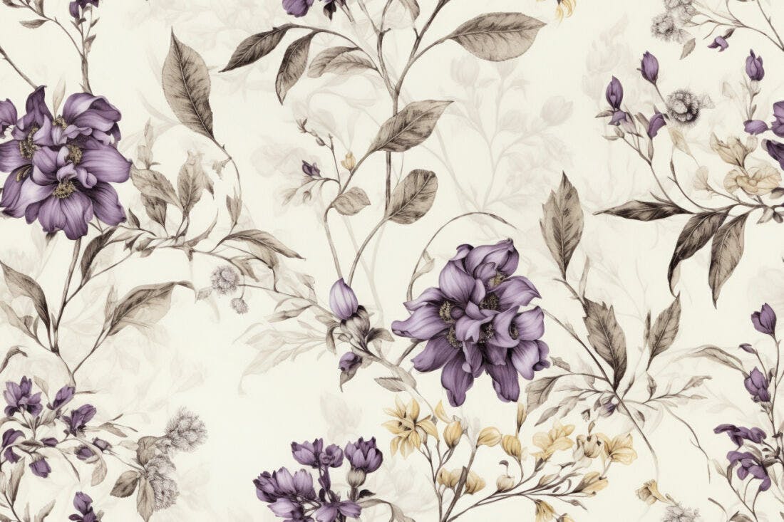 Textura floral romântica para papel de parede