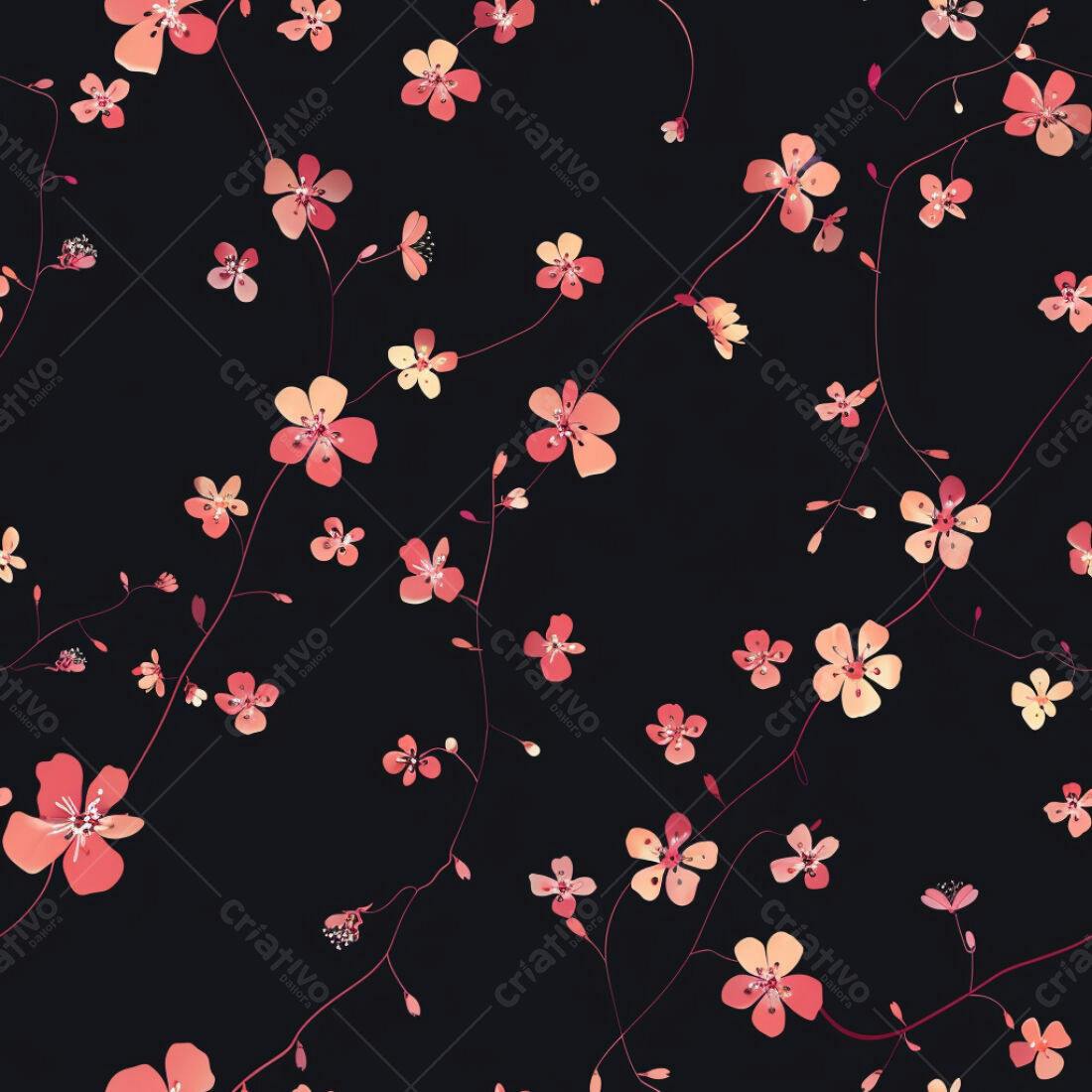 Textura floral romântica para fundo