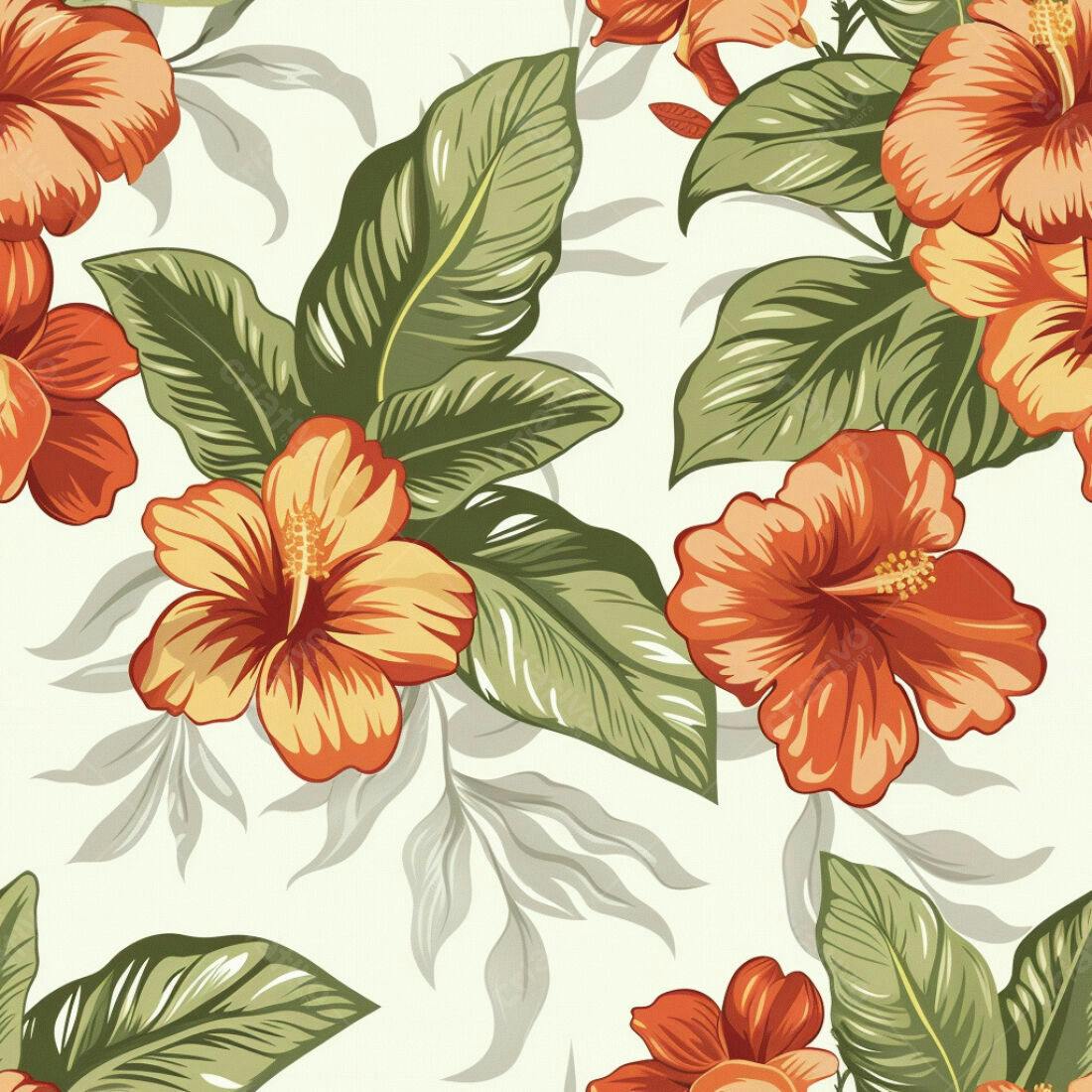 Textura floral hibisco tropical para fundo