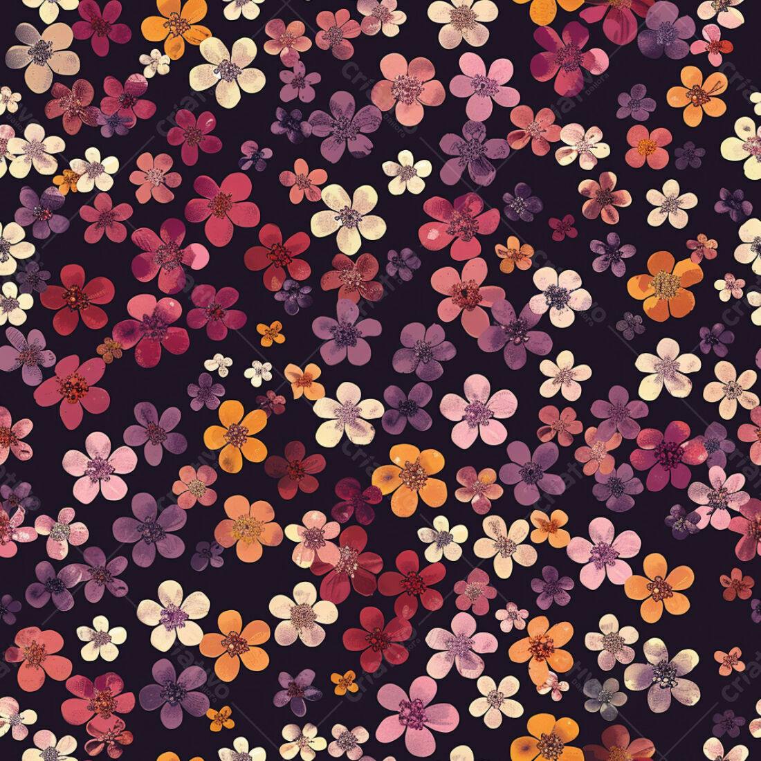 Textura floral romântica para papel de parede