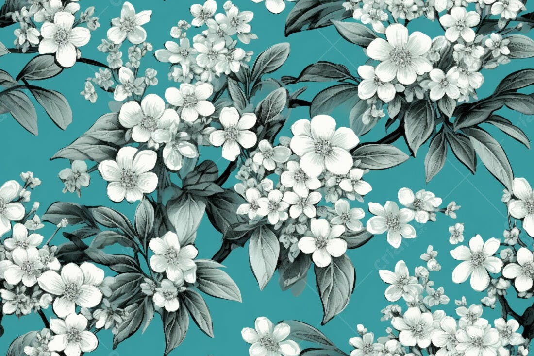 Textura Floral Romântica para Papel de Parede