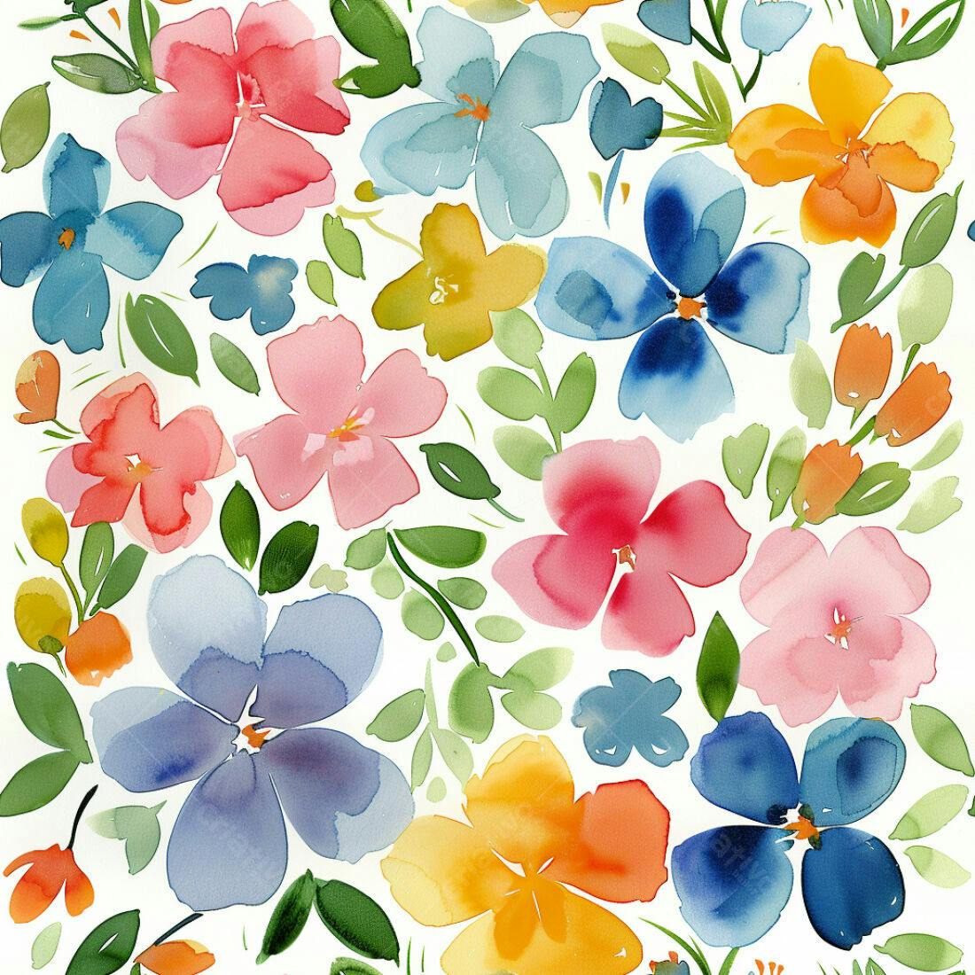 Textura floral aquarela para papel de parede