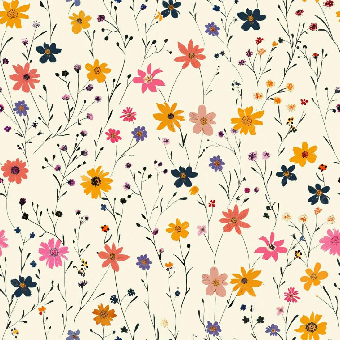Textura floral colorida para papel de parede