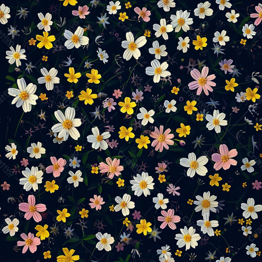 Textura Flores para Fundo Floral