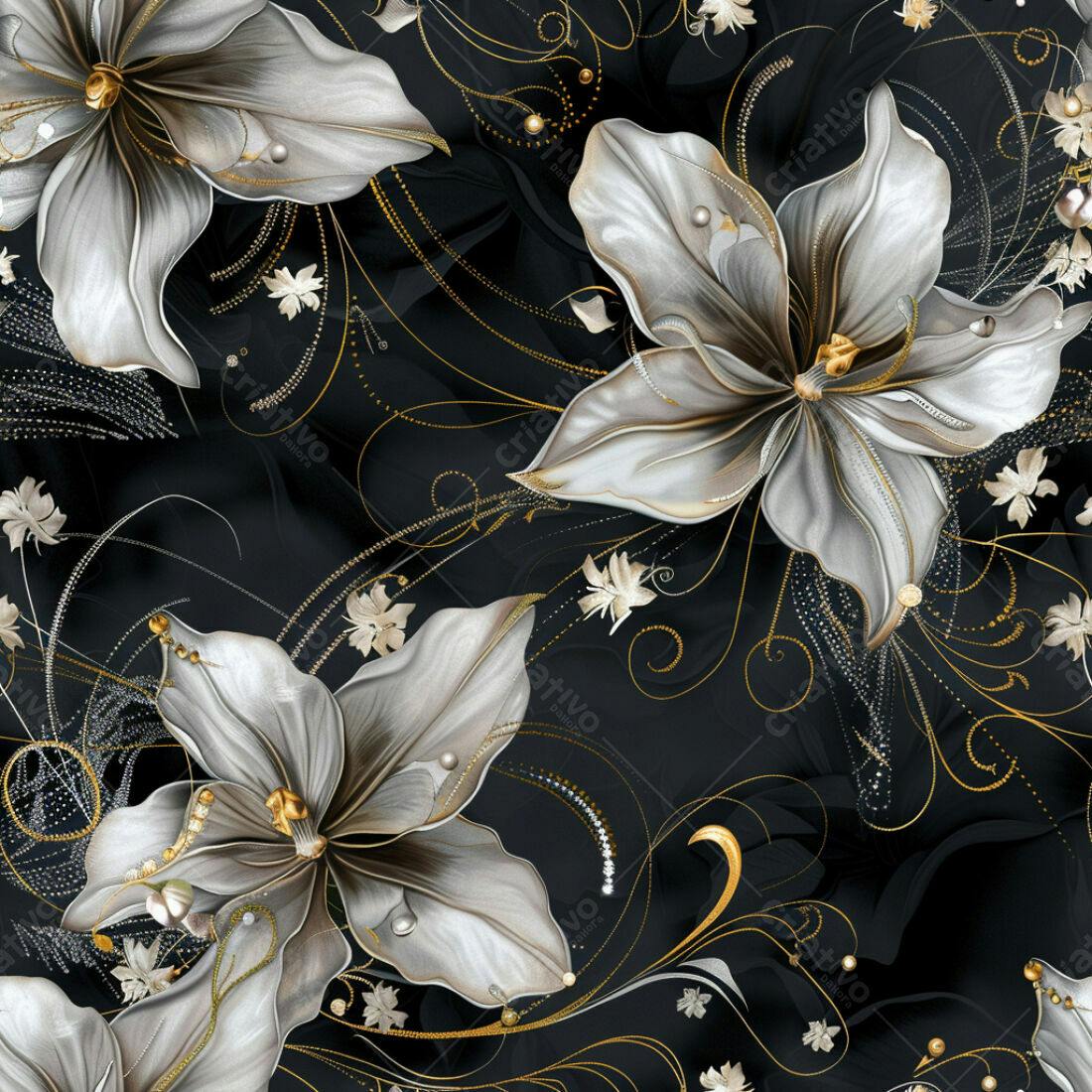 Textura floral luxo para papel de parede