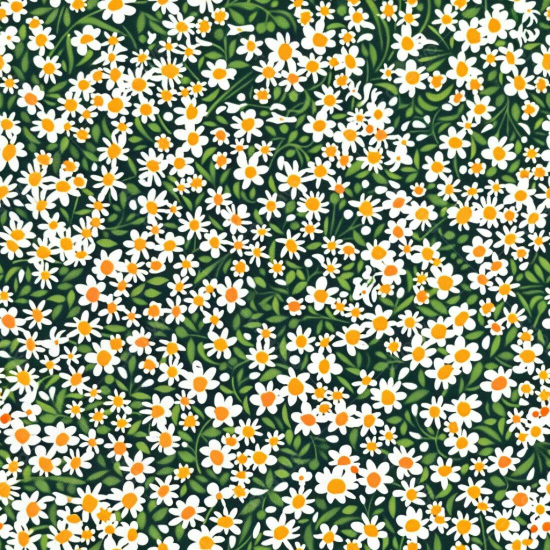 Textura floral margaridas fundo verde para papel de parede