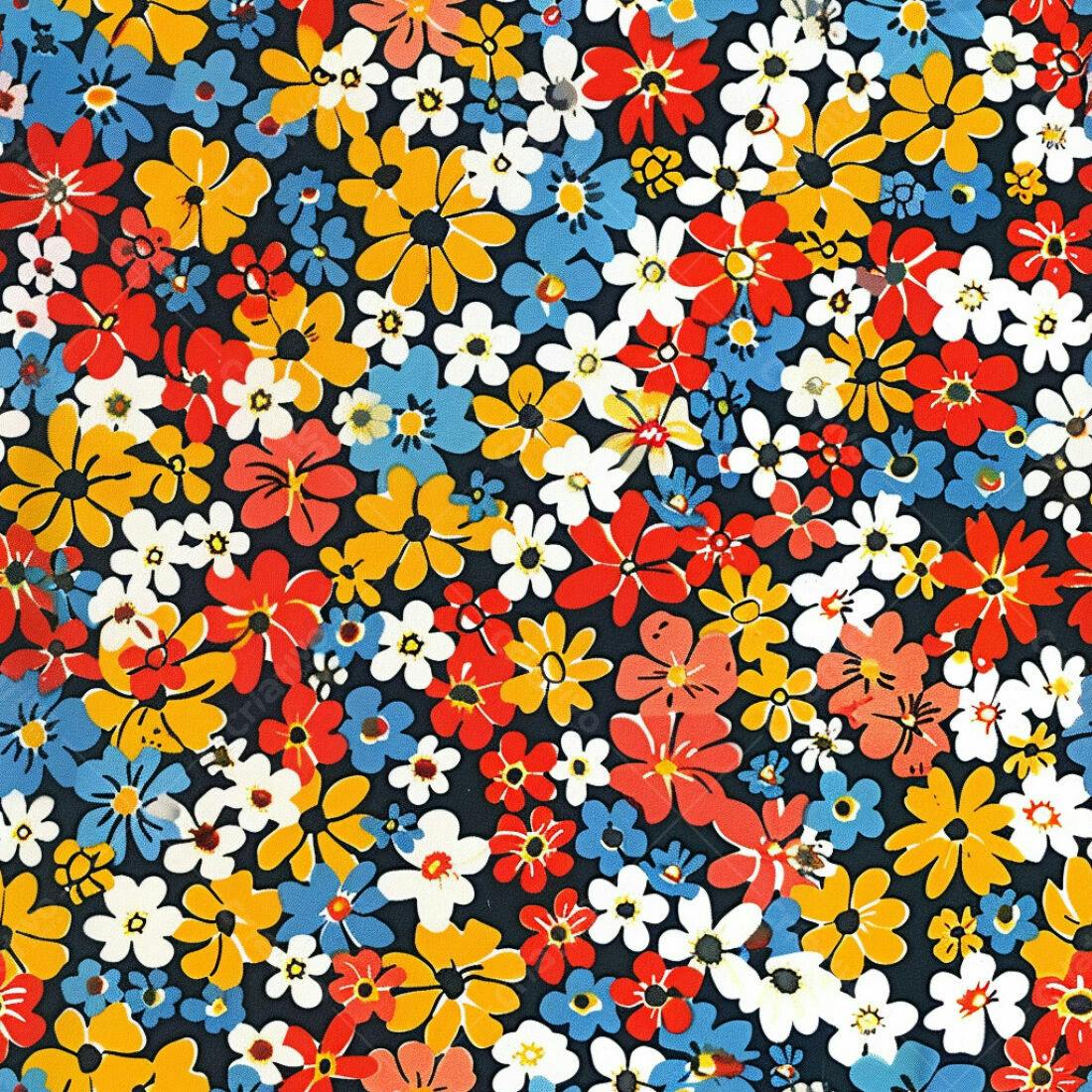 Textura tecido floral colorido para papel de parede