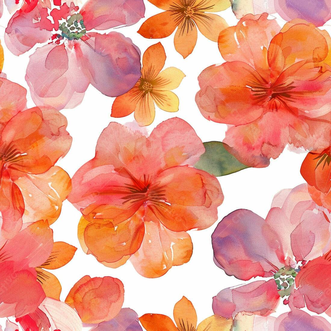 Textura floral aquarela para papel de parede