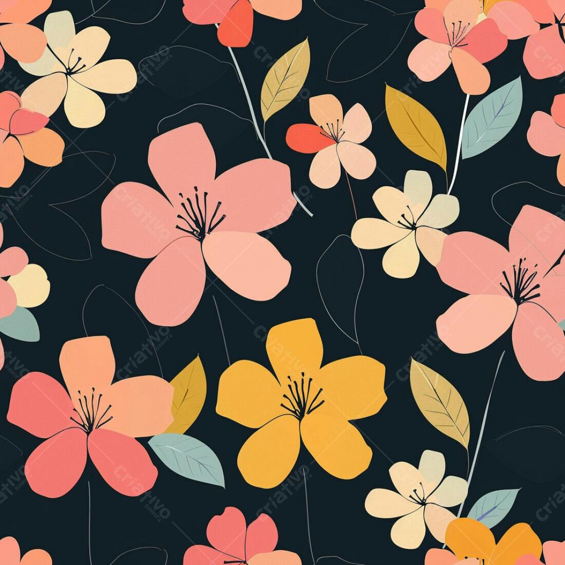 Textura floral romântica para fundo