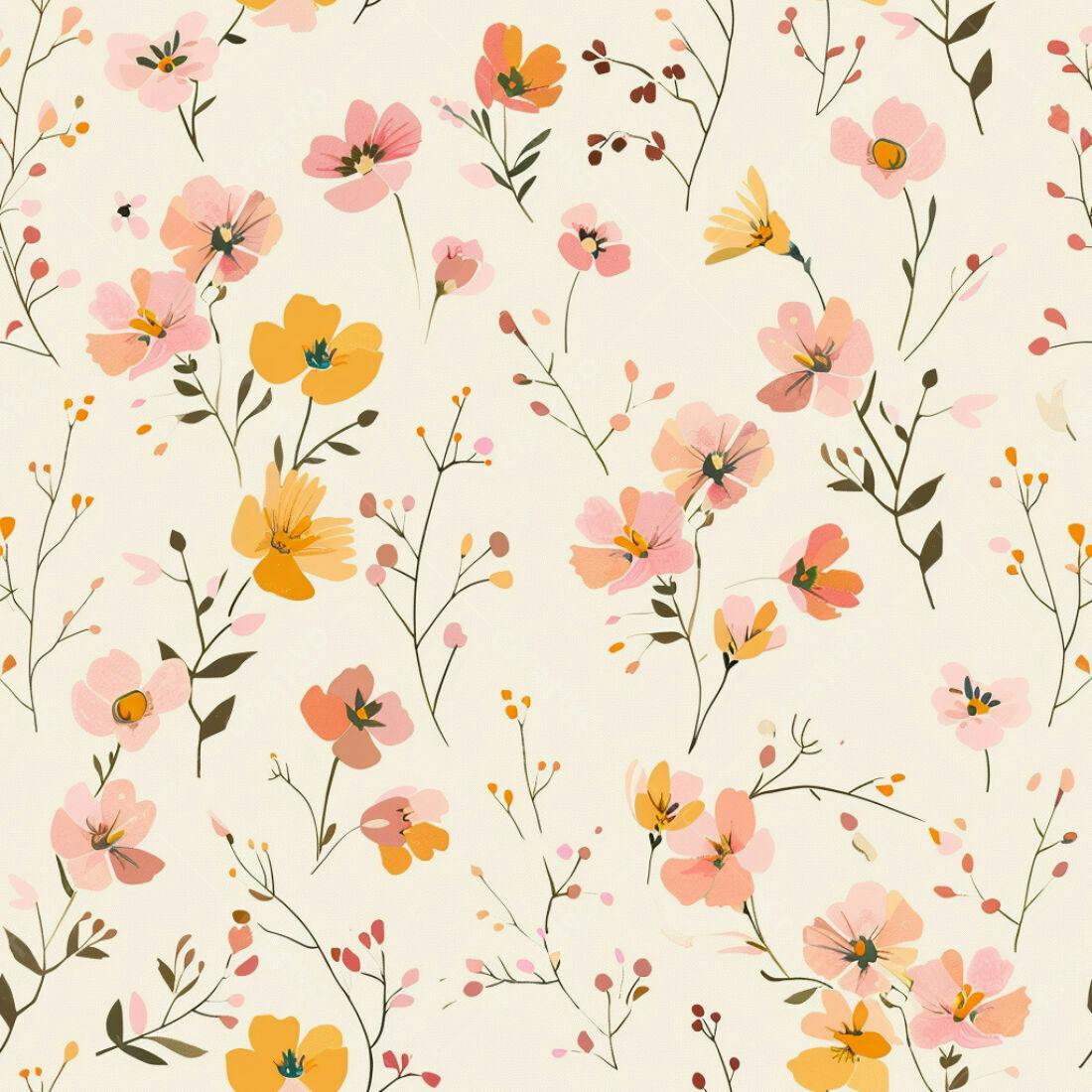 Textura floral delicada para papel de parede