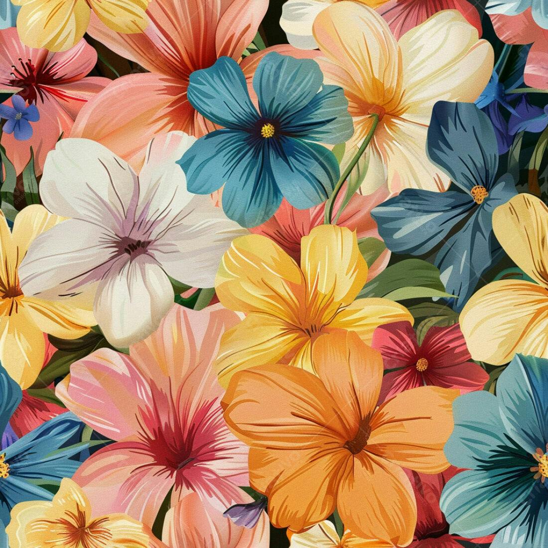 Textura floral colorida para fundo