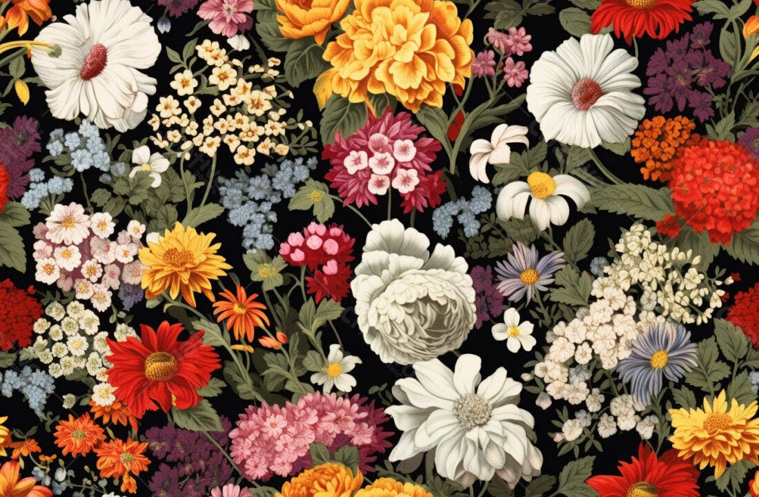 Textura floral colorida para papel de parede