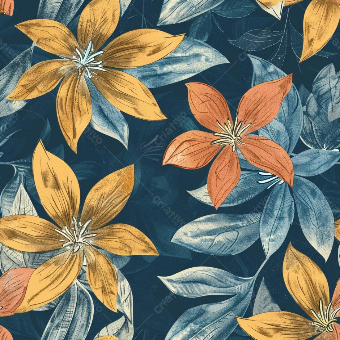 Textura floral tropical para fundo