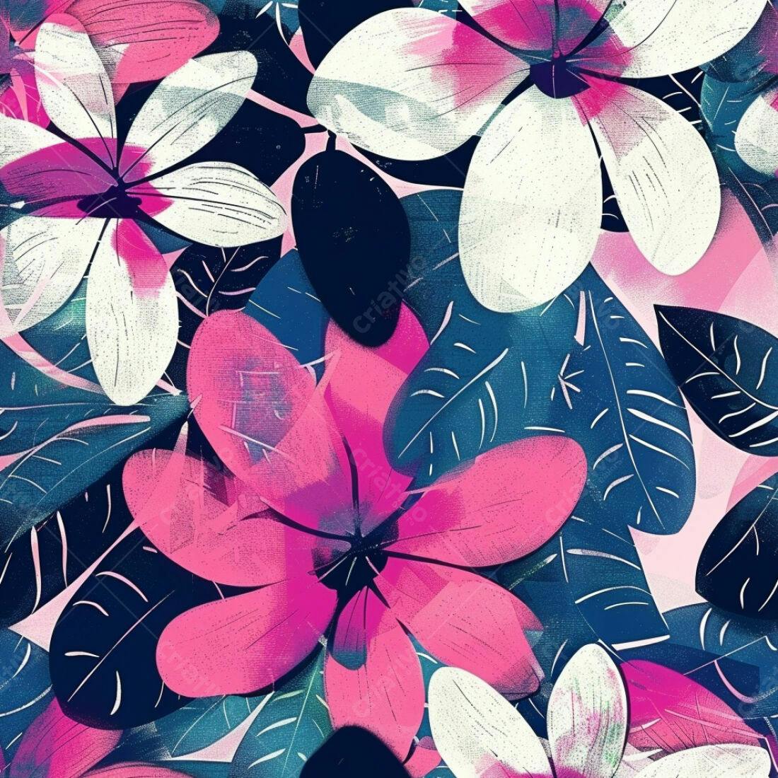 Textura floral tropical para fundo