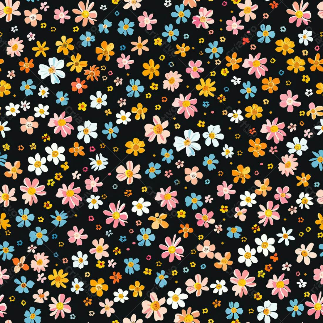 Textura floral colorida para fundo