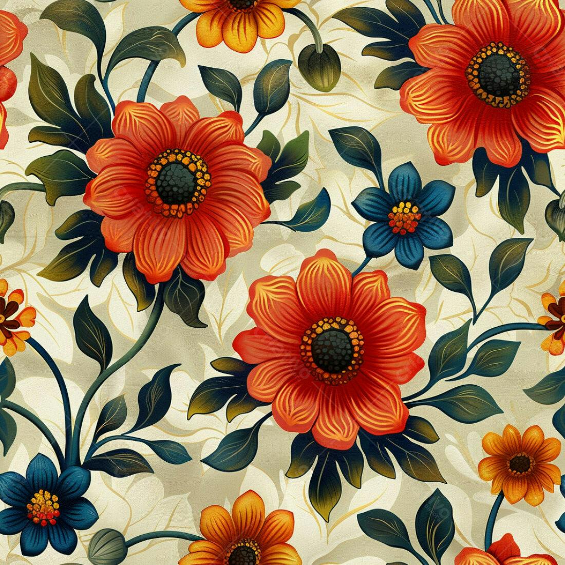 Textura floral vintage para papel de parede
