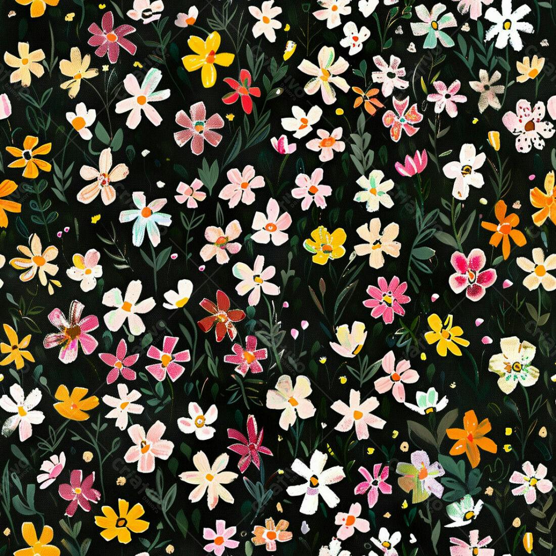 Textura floral colorida para fundo