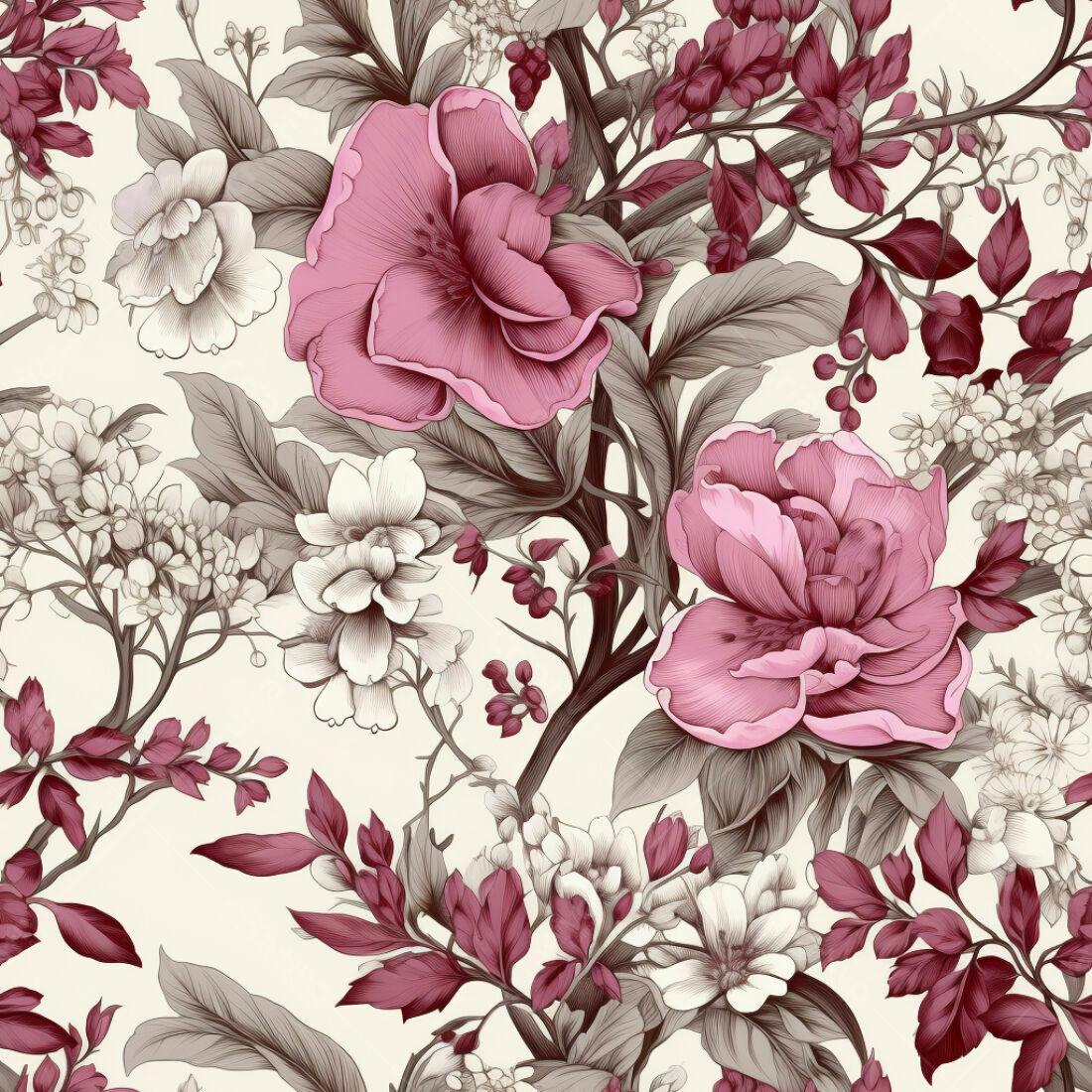 Textura floral romântica para papel de parede