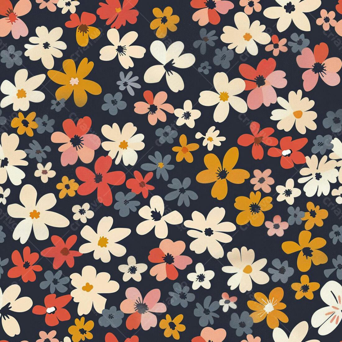 Textura floral colorida para fundo