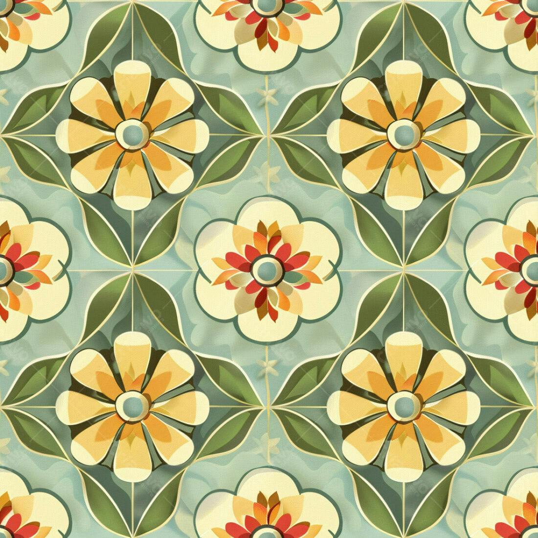 Textura Floral Padrão para Papel de Parede