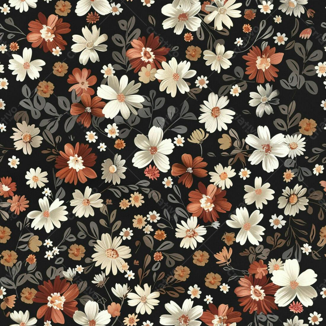Textura floral romântica para papel de parede