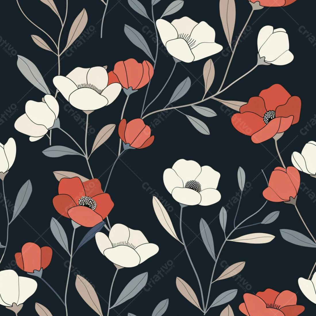 Textura floral minimalista para fundo