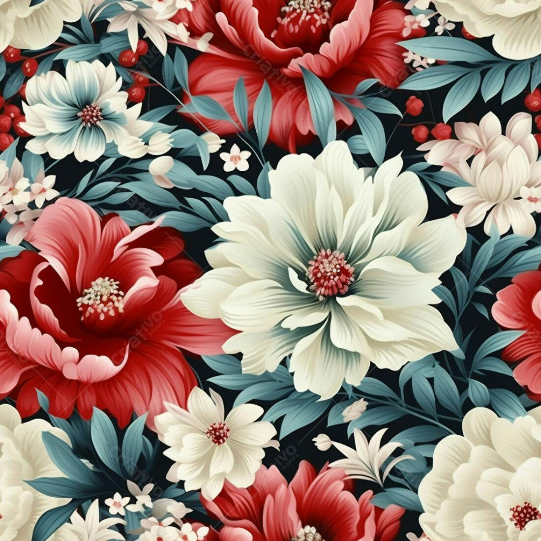 Textura floral romântica para papel de parede